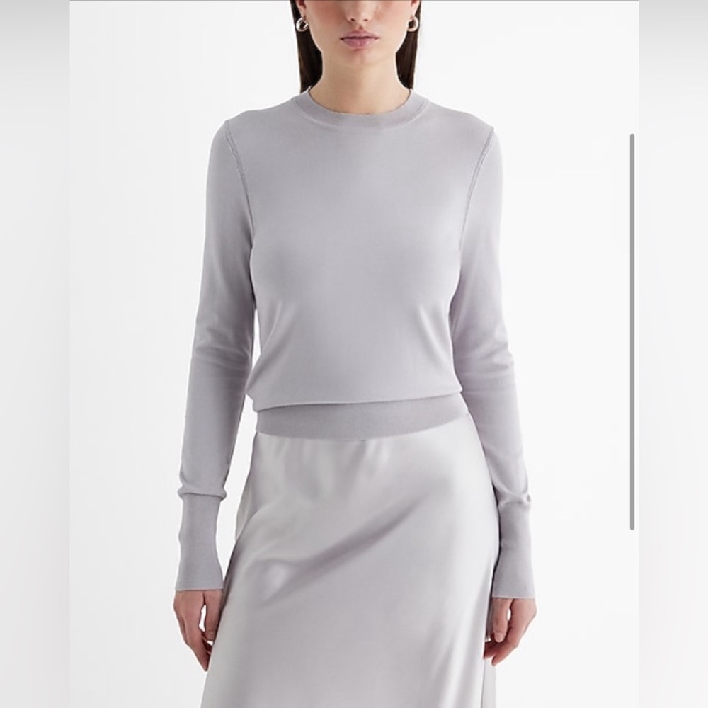 NWT Express Silky Soft Fitted Crew Neck Sweater